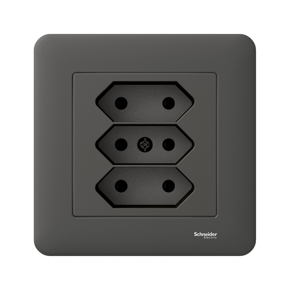 schneider electric Socket outlet exxact 3x euro, centermount antra diy