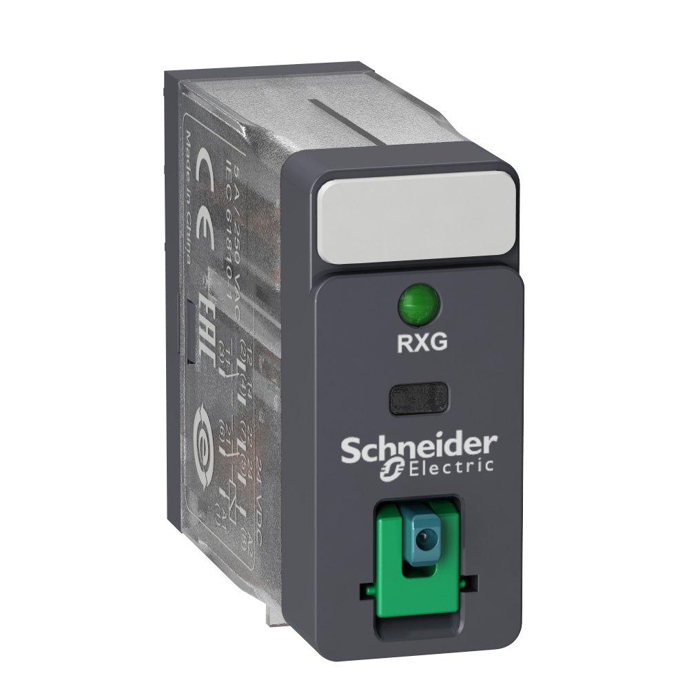 schneider electric Plug-in relay 6vdc 2 c/o 5a lockable led