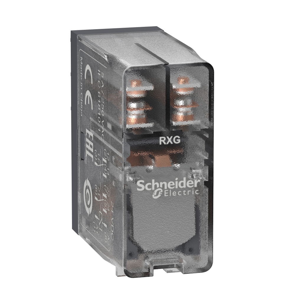 schneider electric Pistokantarele zelio rxg 60vdc 2 c/o 5a läpinäk.