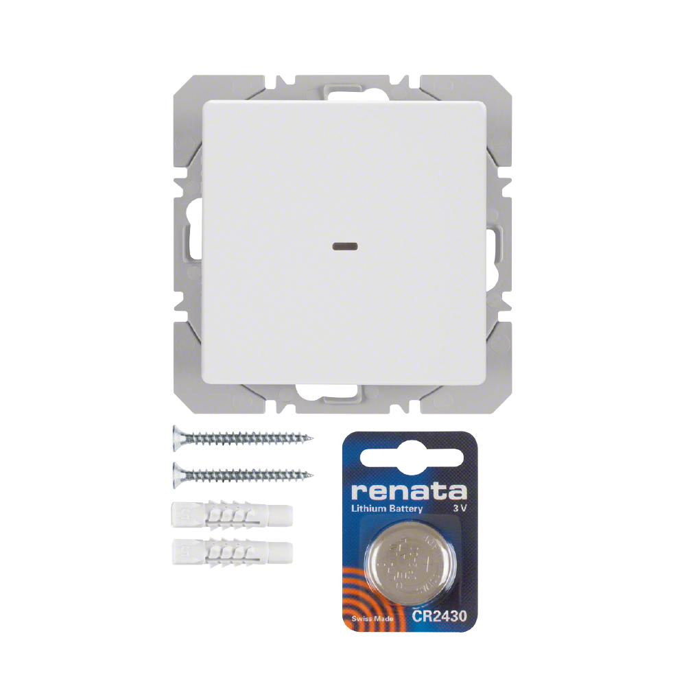 PUSH-BUTTON WIRELESS KNX 1F BAT 3V QUICKLINK WHITE