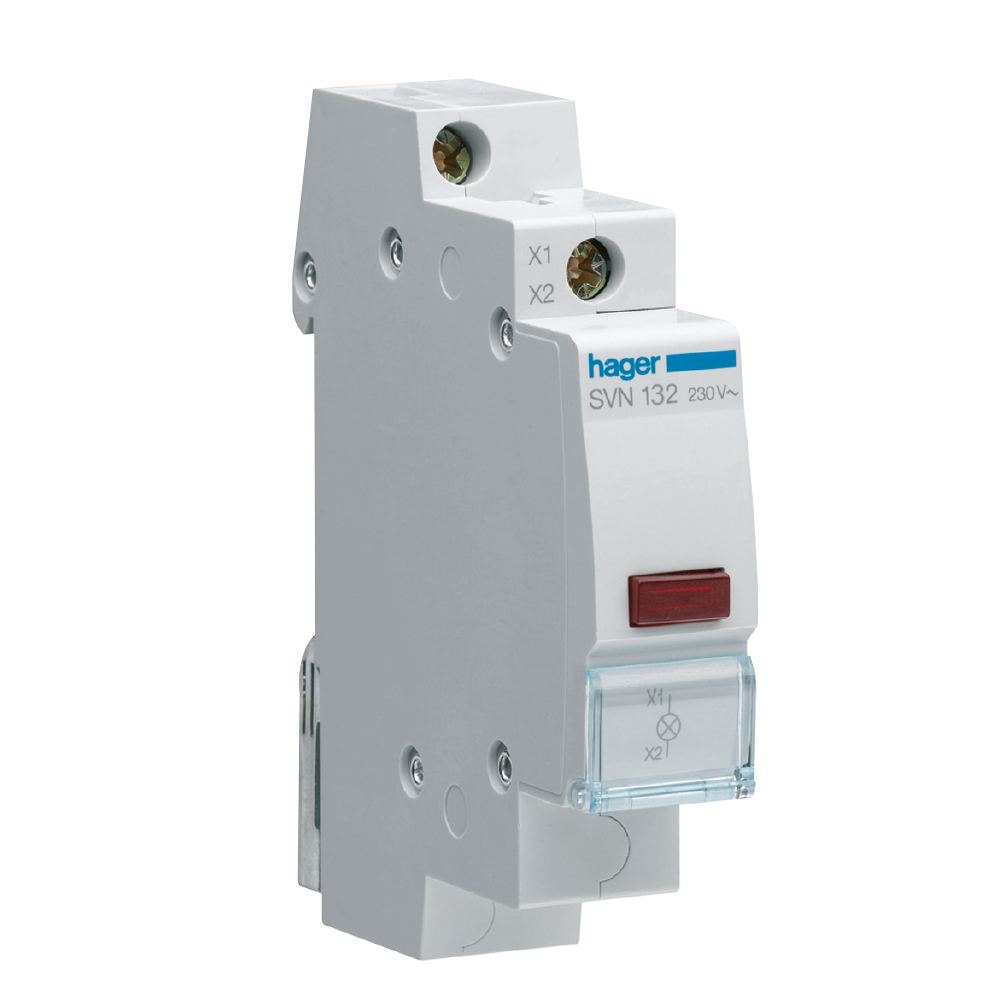 hager Merkkivalokaluste led hager svn132 punainen 12-48v ac/dc