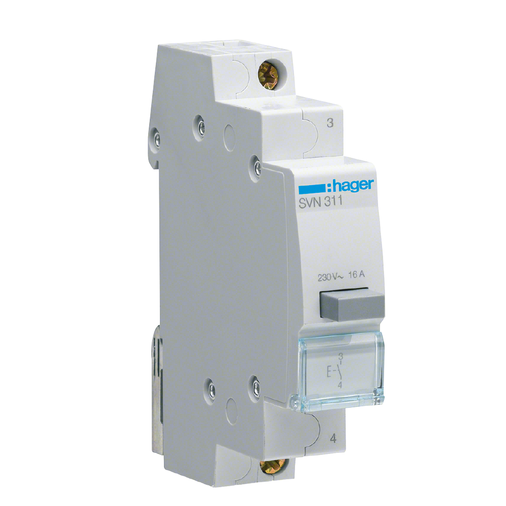 hager Painikekaluste din hager svn311 1s 230vac