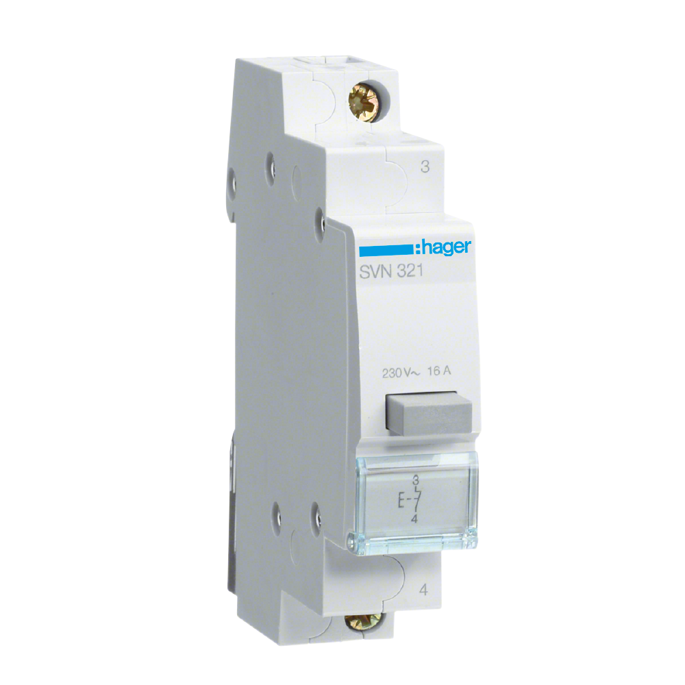 hager Painikekaluste din hager svn321 1a 230vac