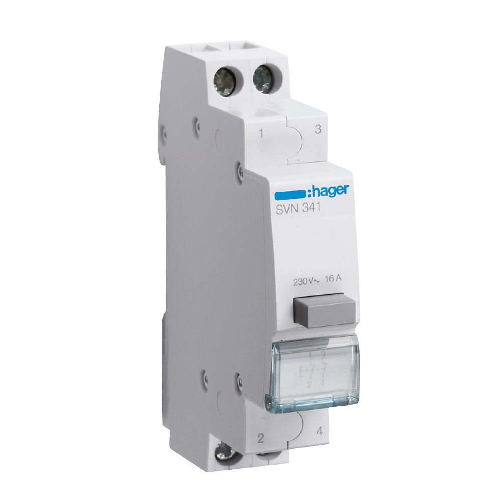 hager Painikekaluste din hager svn341 2a 230vac