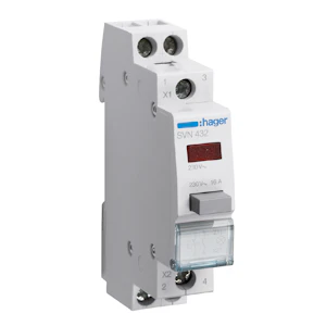 hager Tryckknapp svn432 2s+röd kalotte 230vac
