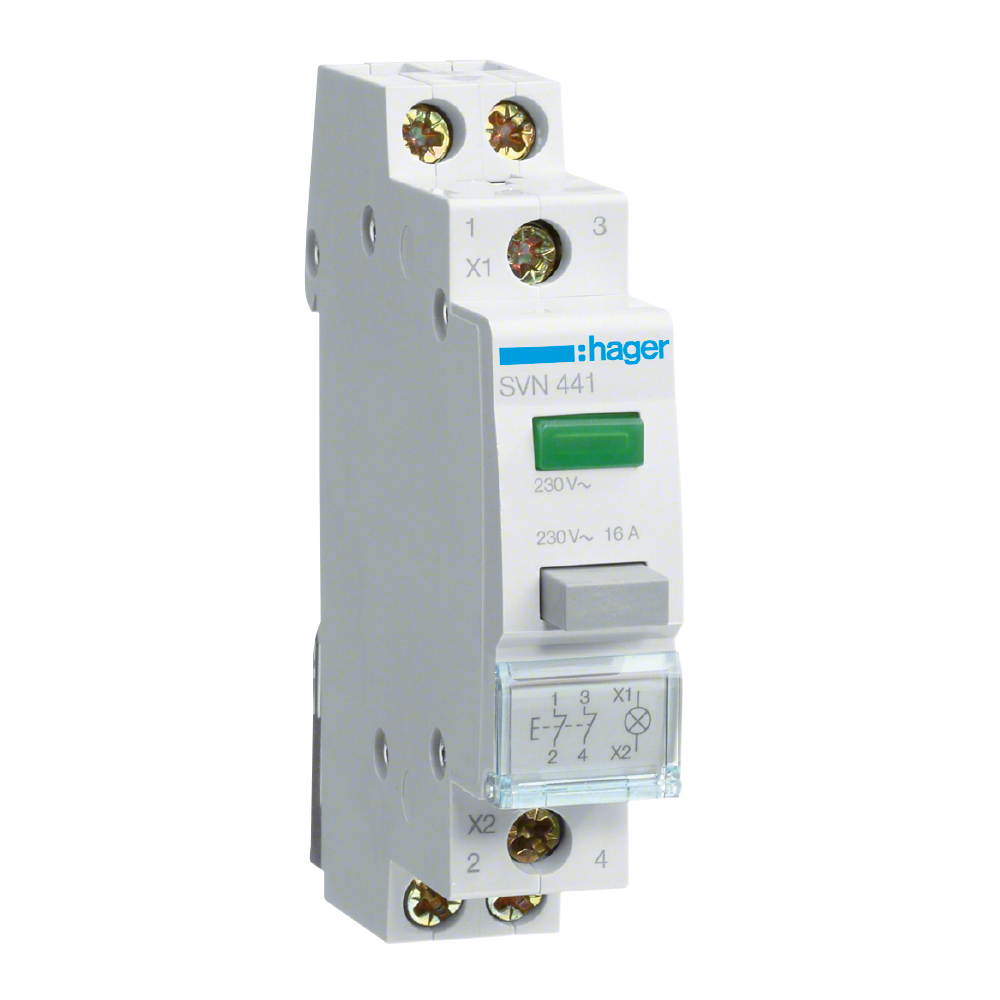 hager Painikekaluste din hager svn441 2a+vih mv 230vac