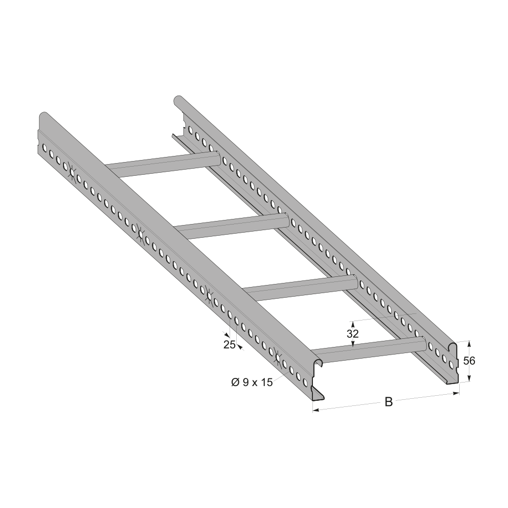 mp bolagen Zz le ladder 6 m zz 156s fe 600x56x6000 ks
