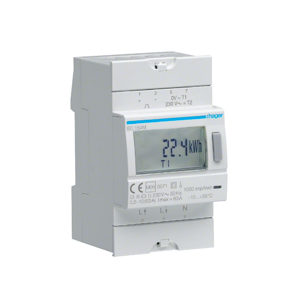 hager Energiamittari hager ec154m 1v 63a imp. lk1