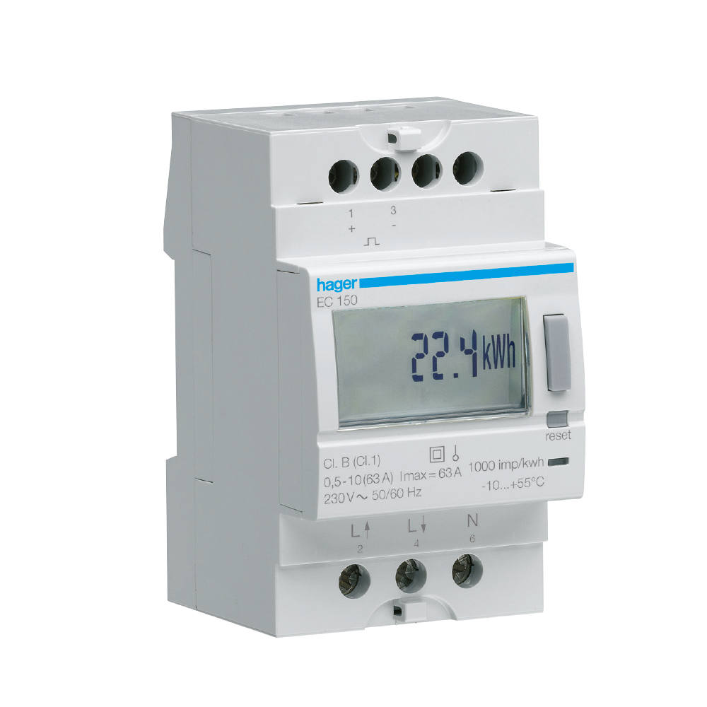 hager Energiamittari hager ec150 1v 63a imp. lk1