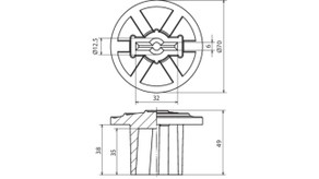dehn+söhne Earthing accessory dehn sk rd10 fl30x3.5 grge pvc
