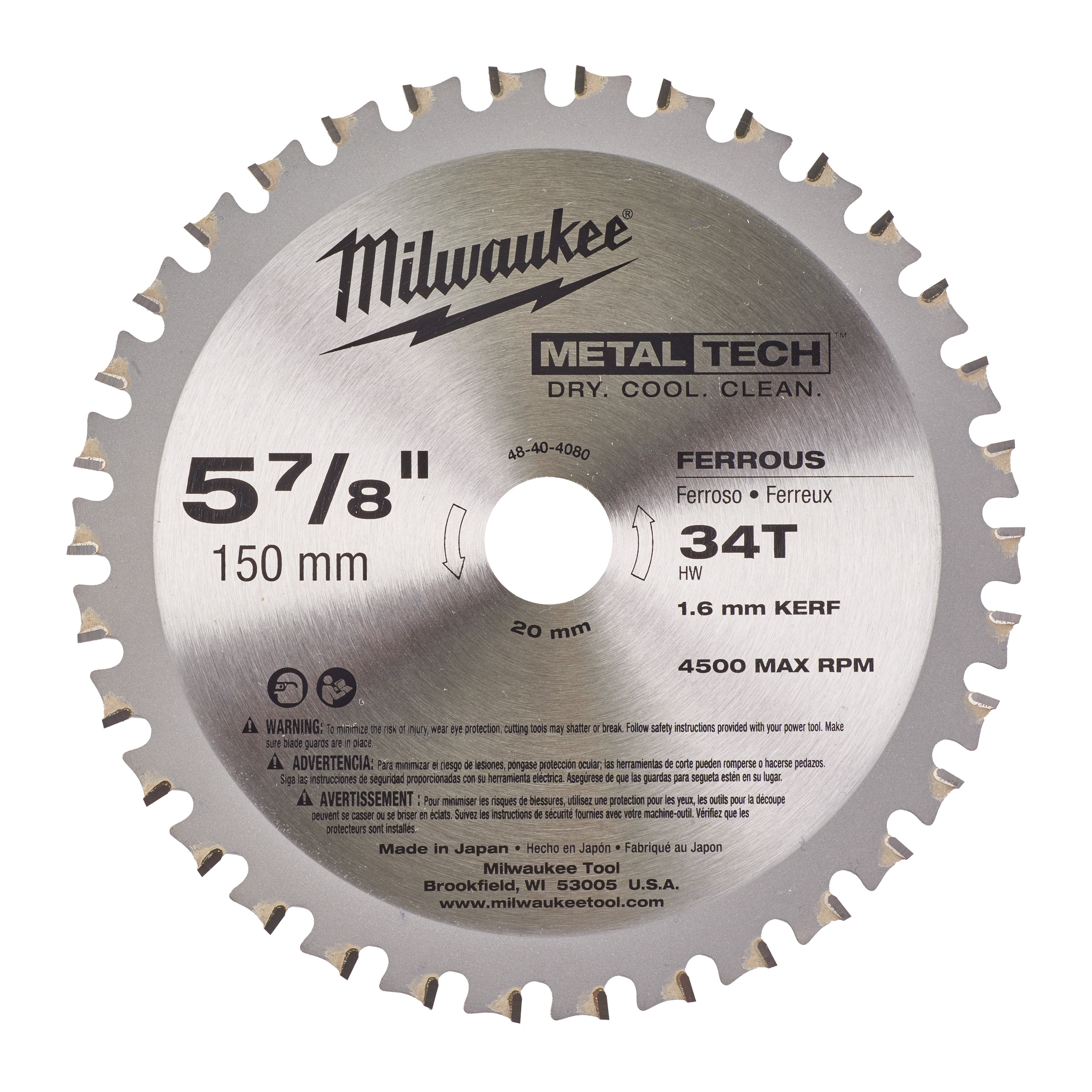 CIRKELSÅGKLINGA MILWAUKEE 150X20X34T METAL
