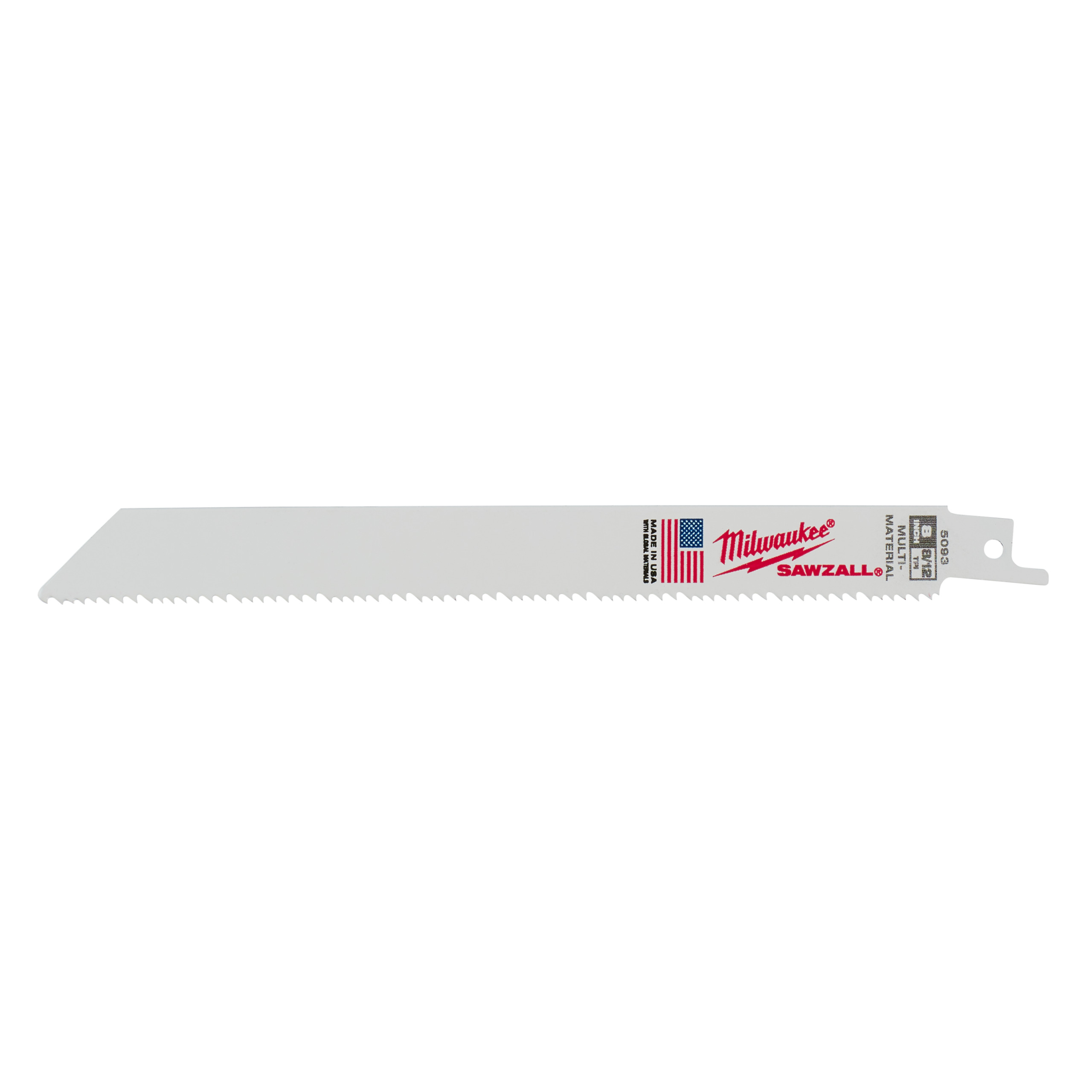 RECIP SAW BLADE MILWAUKEE SZ UNIVERS 200X8/12T 5PC