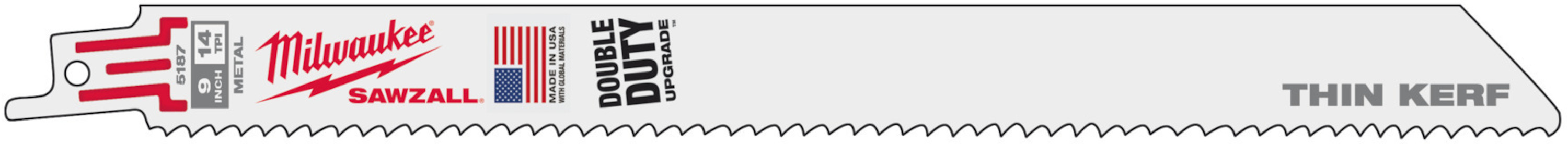RECIP SAW BLADE MILWAUKEE SZ THIN KERF 300X18T 5PC