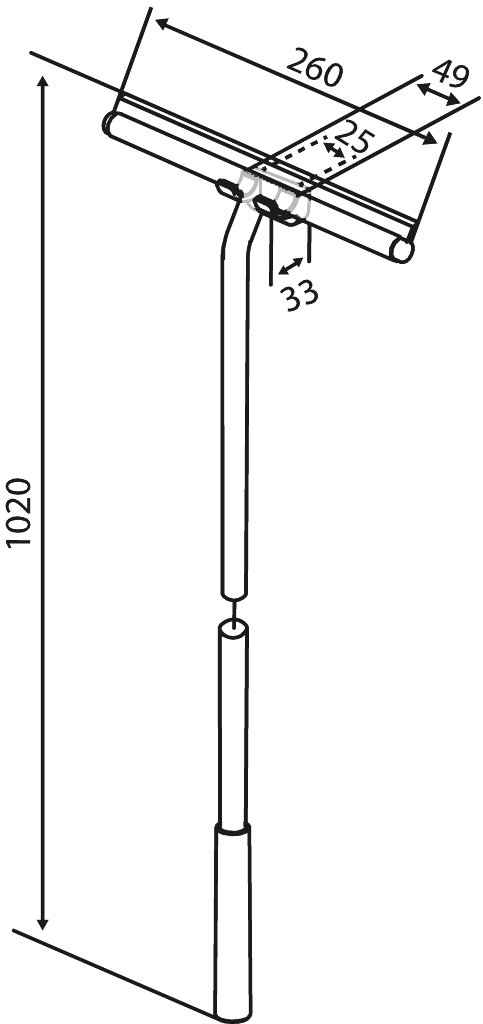 damixa Wiper w/bracket l 1020 mm 48753.8700 zen