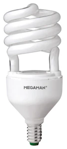 megaman Sparlampa 14w spiral 827 e14