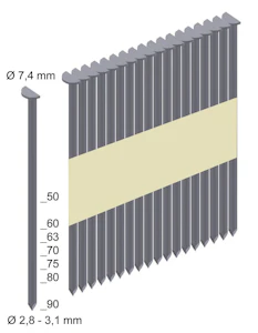milwaukee Nails milwaukee 7,4x2,8/50 4000p