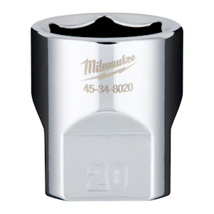 milwaukee Socket milwaukee 3/8in standard 20mm