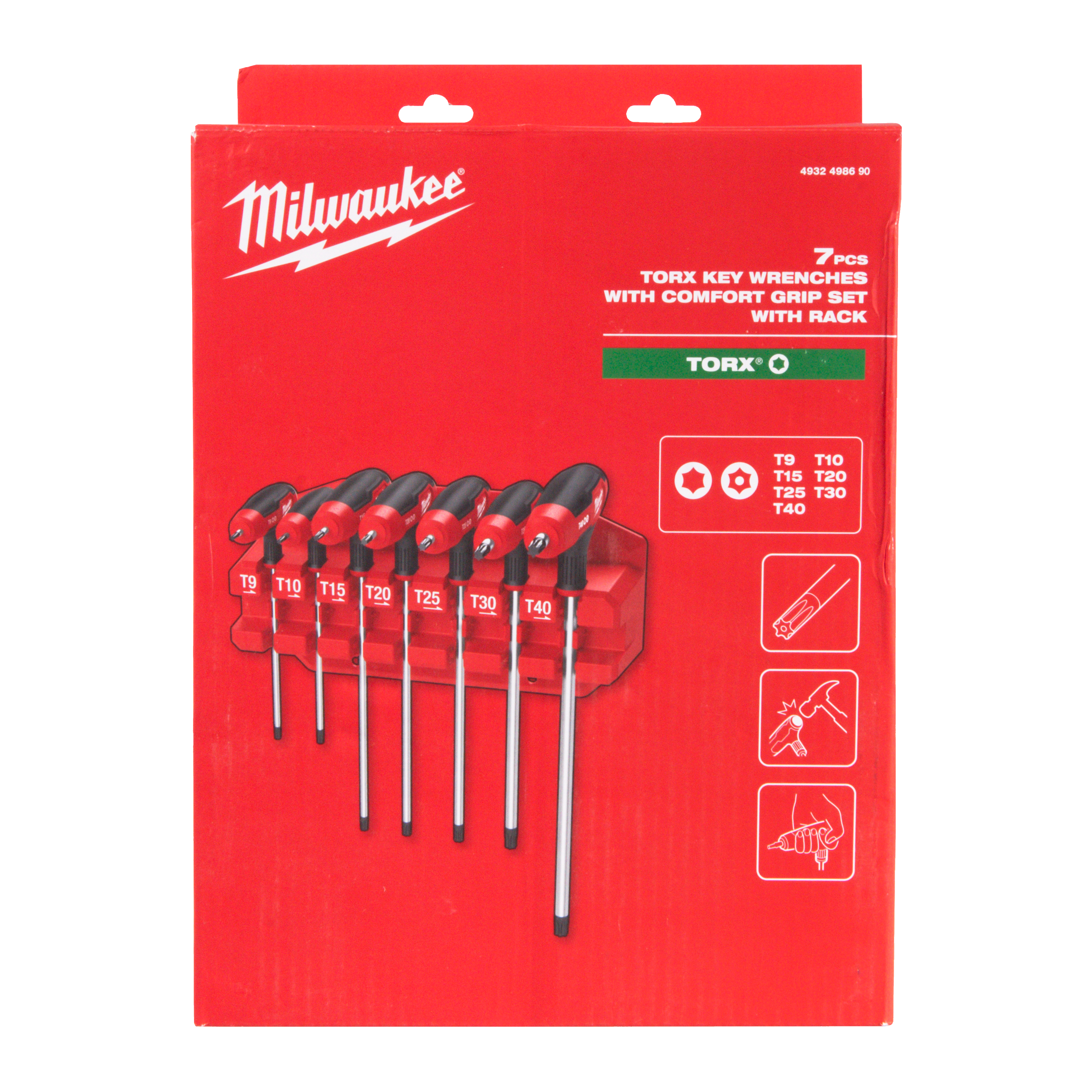 milwaukee Torx key set milwaukee comfort grip rack 7p