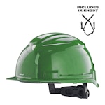 HARD HAT MILWAUKEE BOLT100 GREEN UNVENTED