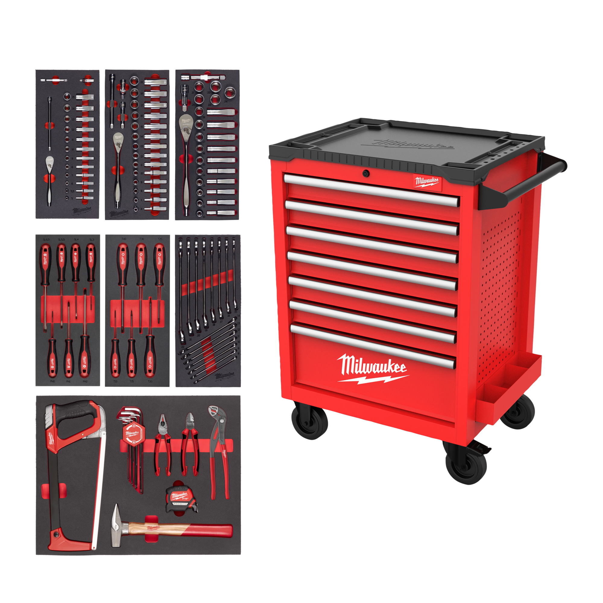 CABINET MILWAUKEE 69CM TOOLKIT 131PC