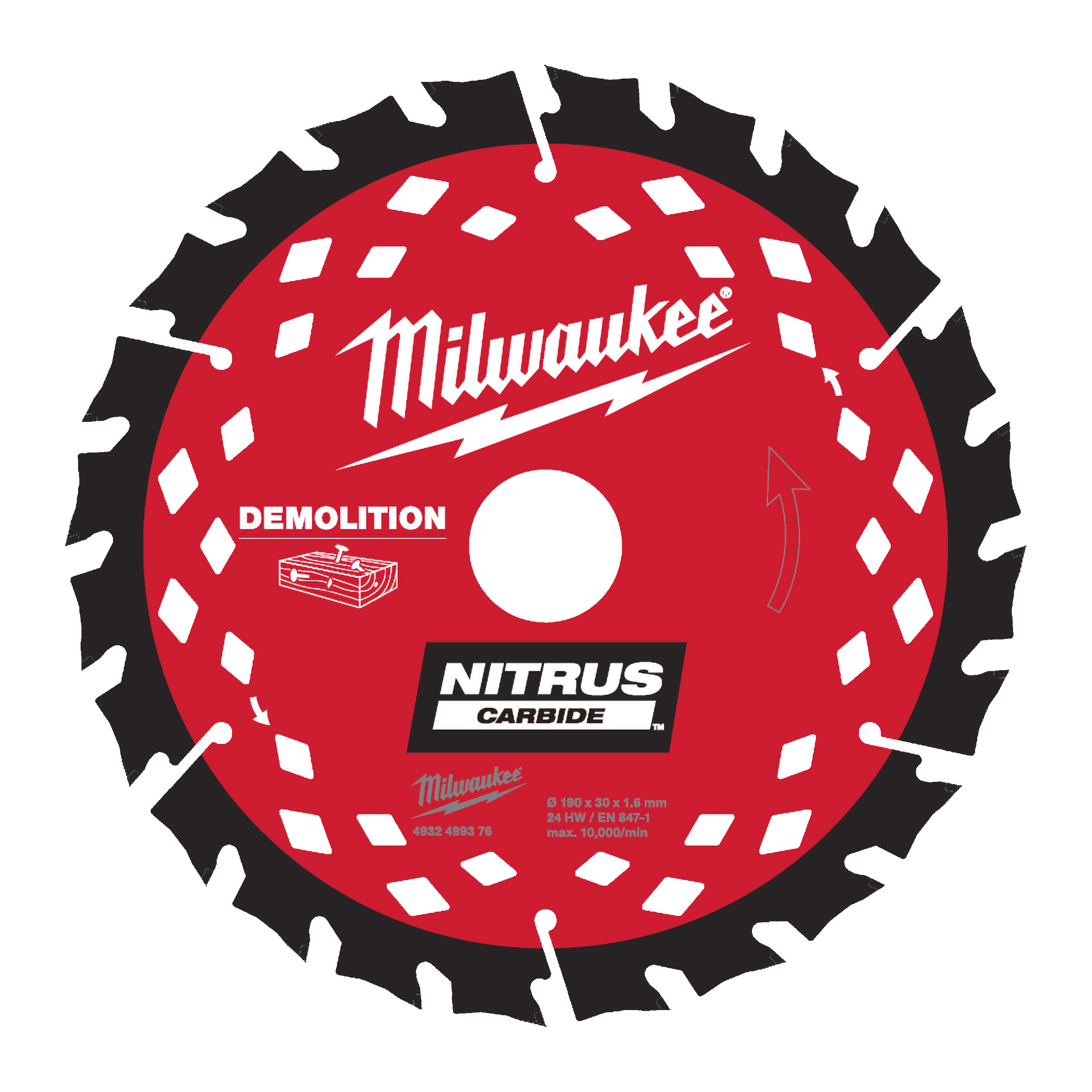 CIRCULAR SAW BLADE MILWAUKEE P W+N 190X30X1,6X24ATB