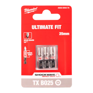 milwaukee Bits milwaukee shockwave txbo25 25mm 3st