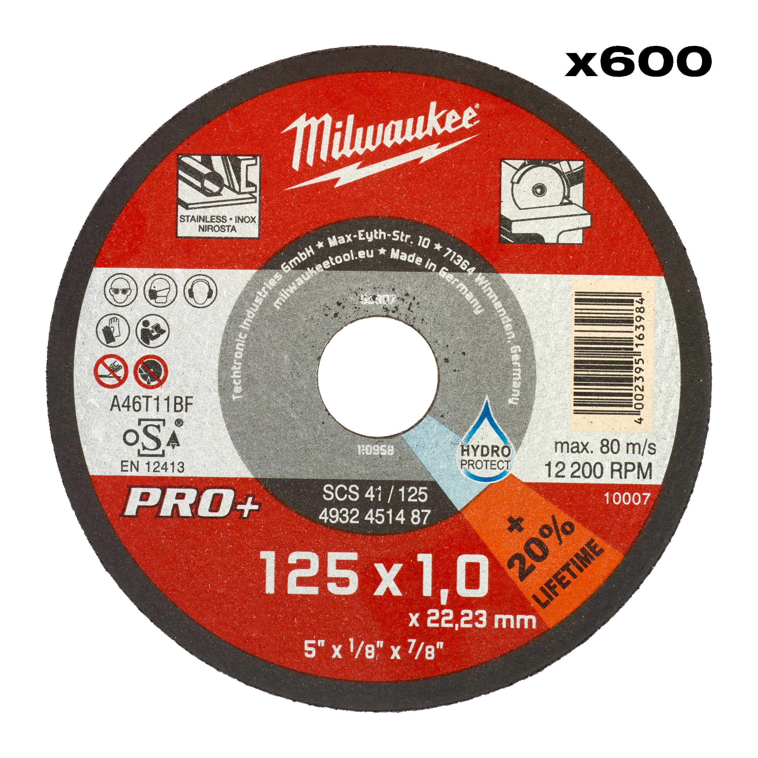 KATKAISULAIKKA MILWAUKEE SCS41/125X1 PRO 600KPL