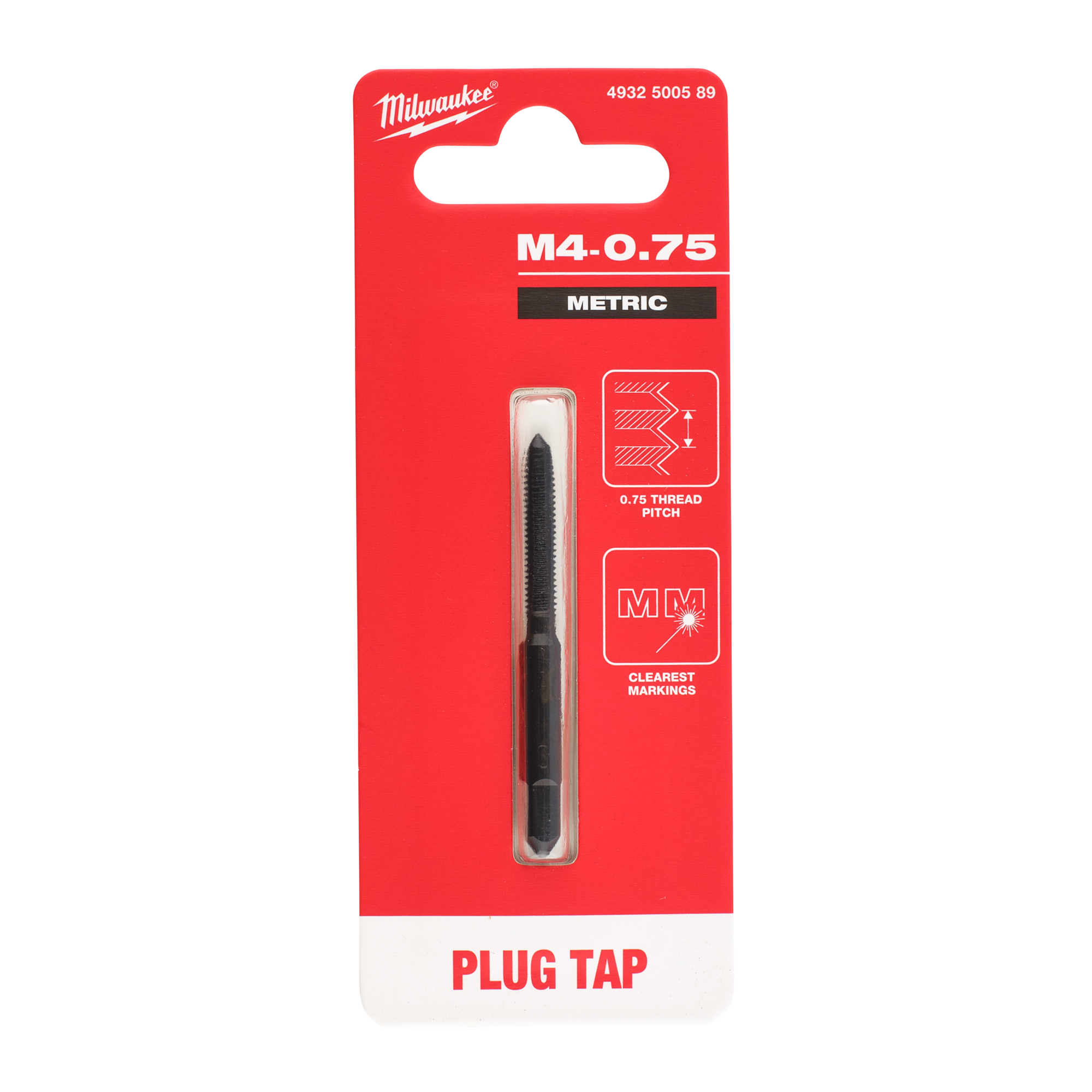 milwaukee Gängtappmilwaukee m4-0,75mm