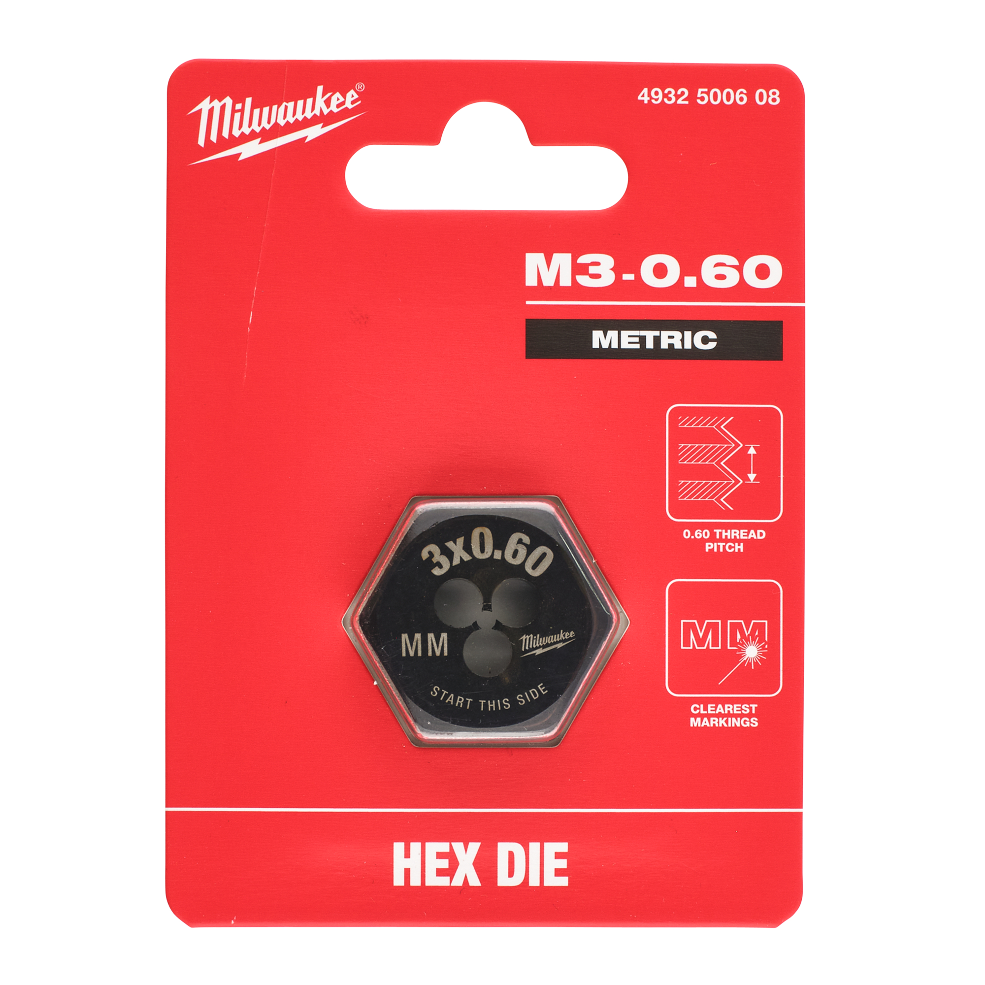 milwaukee Hex die milwaukee m3-0,60mm