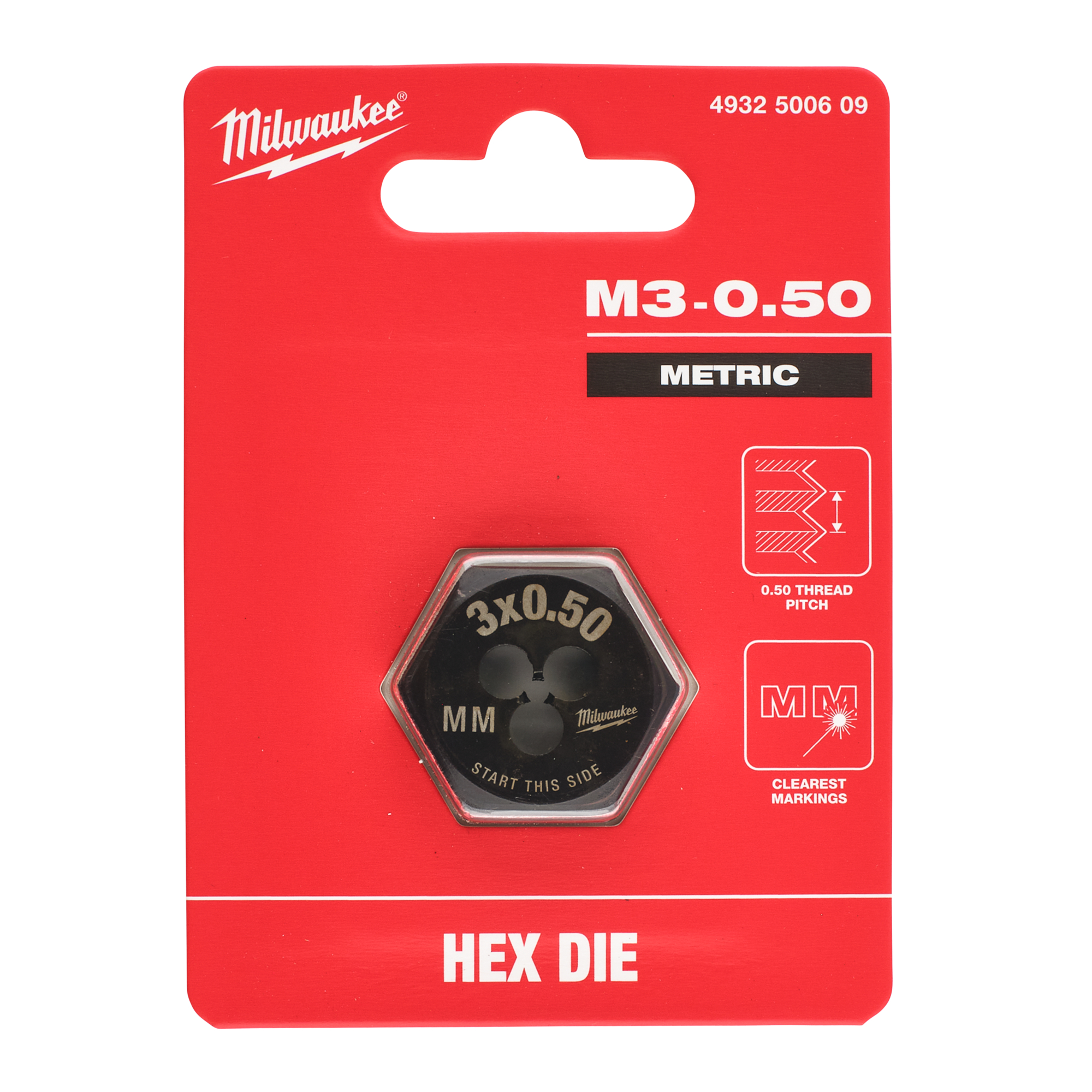 milwaukee Hex die milwaukee m3-0,50mm