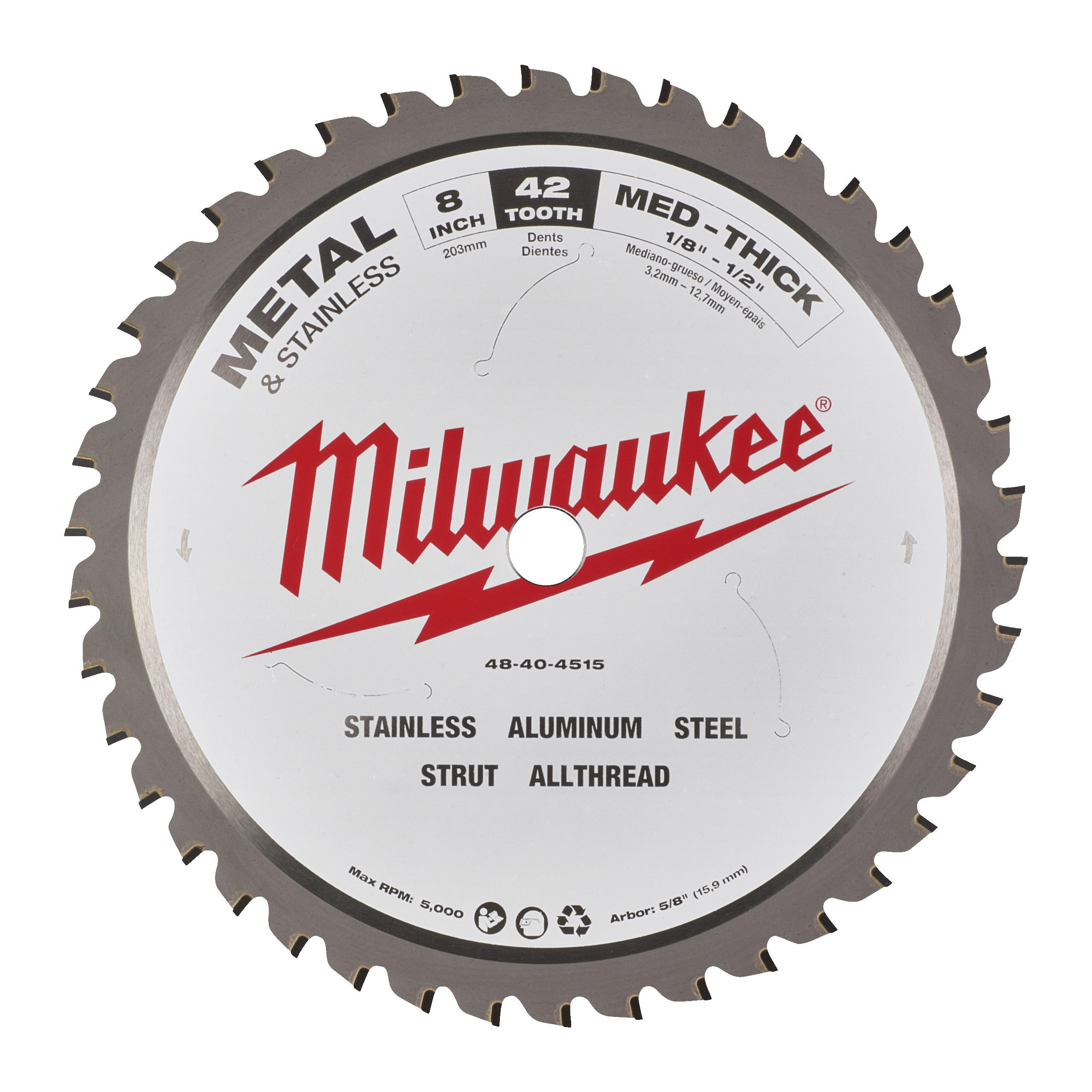 CIRCULAR SAW BLADE MILWAUKEE P M 203X5/8X1,8X42T