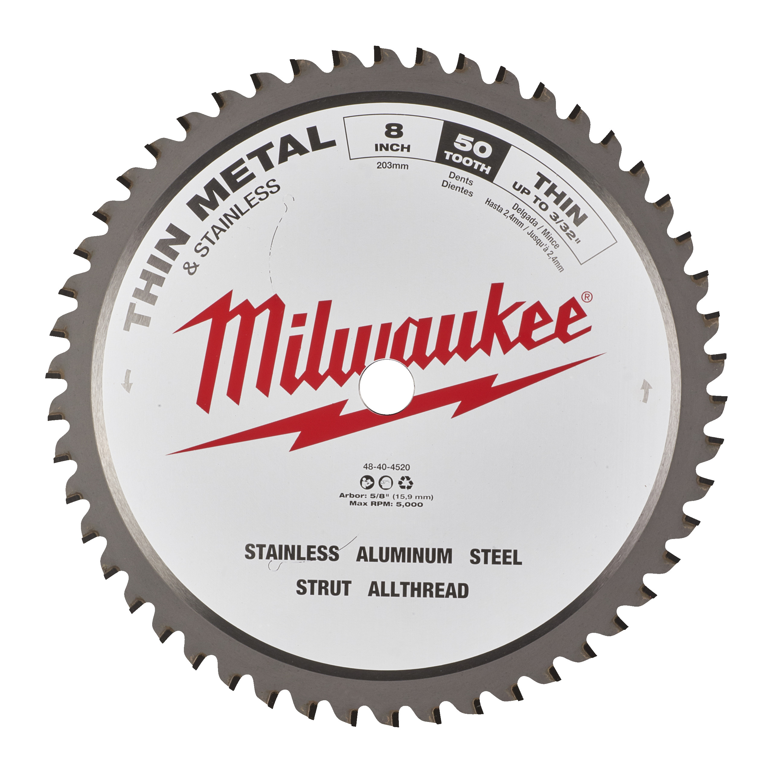 CIRCULAR SAW BLADE MILWAUKEE P M 203X5/8X1,8X50T