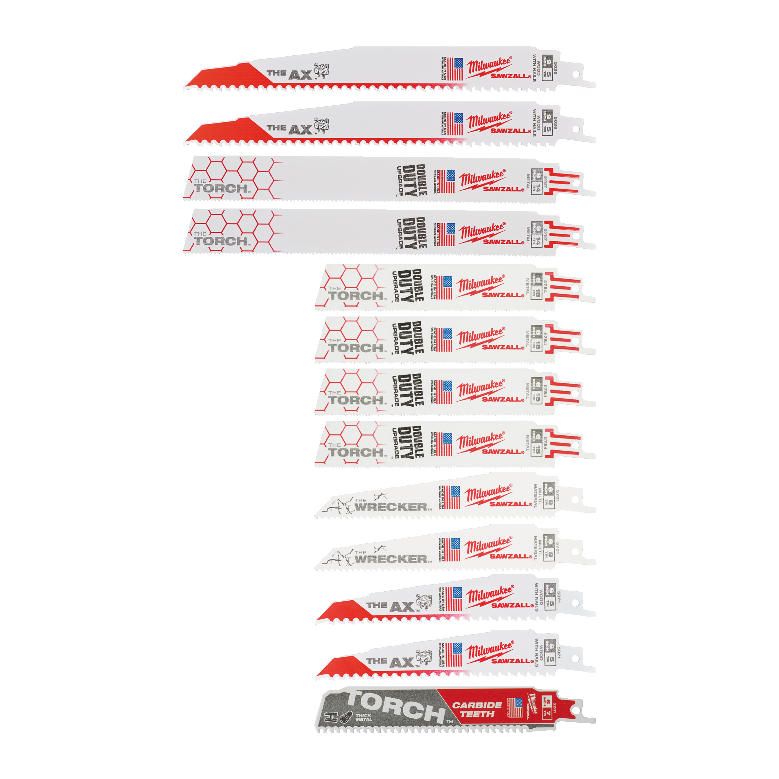 SAWZALL BLADE SET MILWAUKEE 4 13P