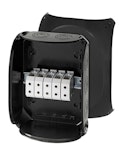 Junction box without clamps, black