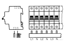 SAMLESKINNE PS4/12NA L1,N,L2,N,L3,N.. 12mod, 10mm2