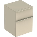 LOW CABINET SMYLE SQUARE SAND GREY, HIGH-GLOSS