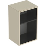 LOW CABINET, OPEN SMYLE SQUARE SAND GREY, HIGH-GLOSS