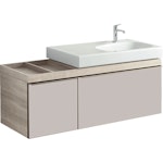 CABINET FOR WASHBASIN CITTERIO TAUPE GLASS / OAK BEIGE