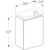 geberit Cabinet for washbasin acanto lava matt/shiny glass