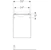 geberit Cabinet for washbasin acanto lava matt/shiny glass