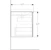 geberit Cabinet for washbasin acanto black matt/shiny glass