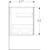 geberit Low cabinet acanto sand grey matt/shiny glass