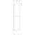 geberit Tall cabinet acanto black matt/shiny glass