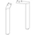 geberit Set of feet acanto 2 pcs, h=28.1cm, chrome