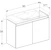 ido Washbasin cabinet ido light 900x373x580mm ash dark