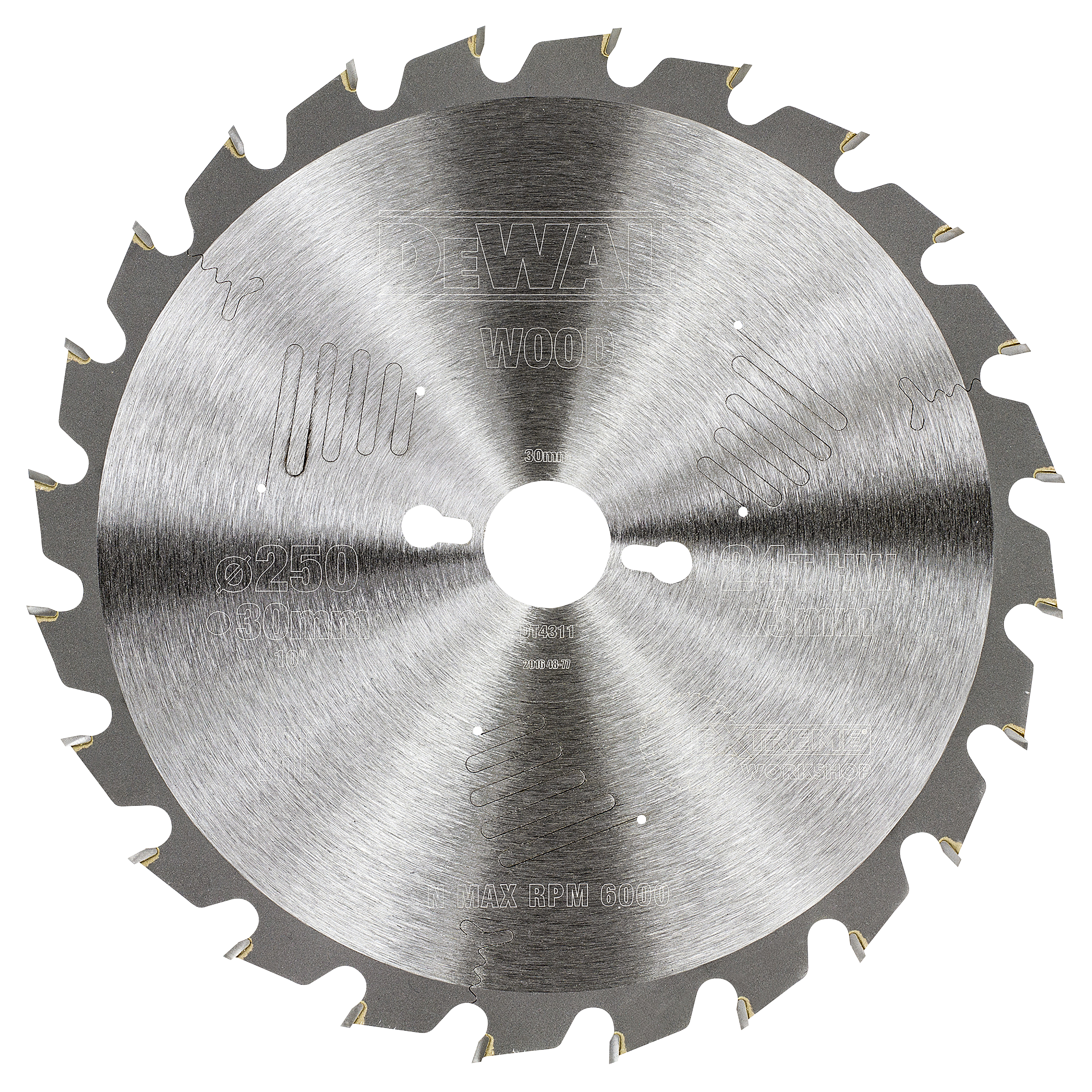 CIRKELSÅGSKLINGA DEWALT EXTREME WORKSHOP 250X30MM 24T