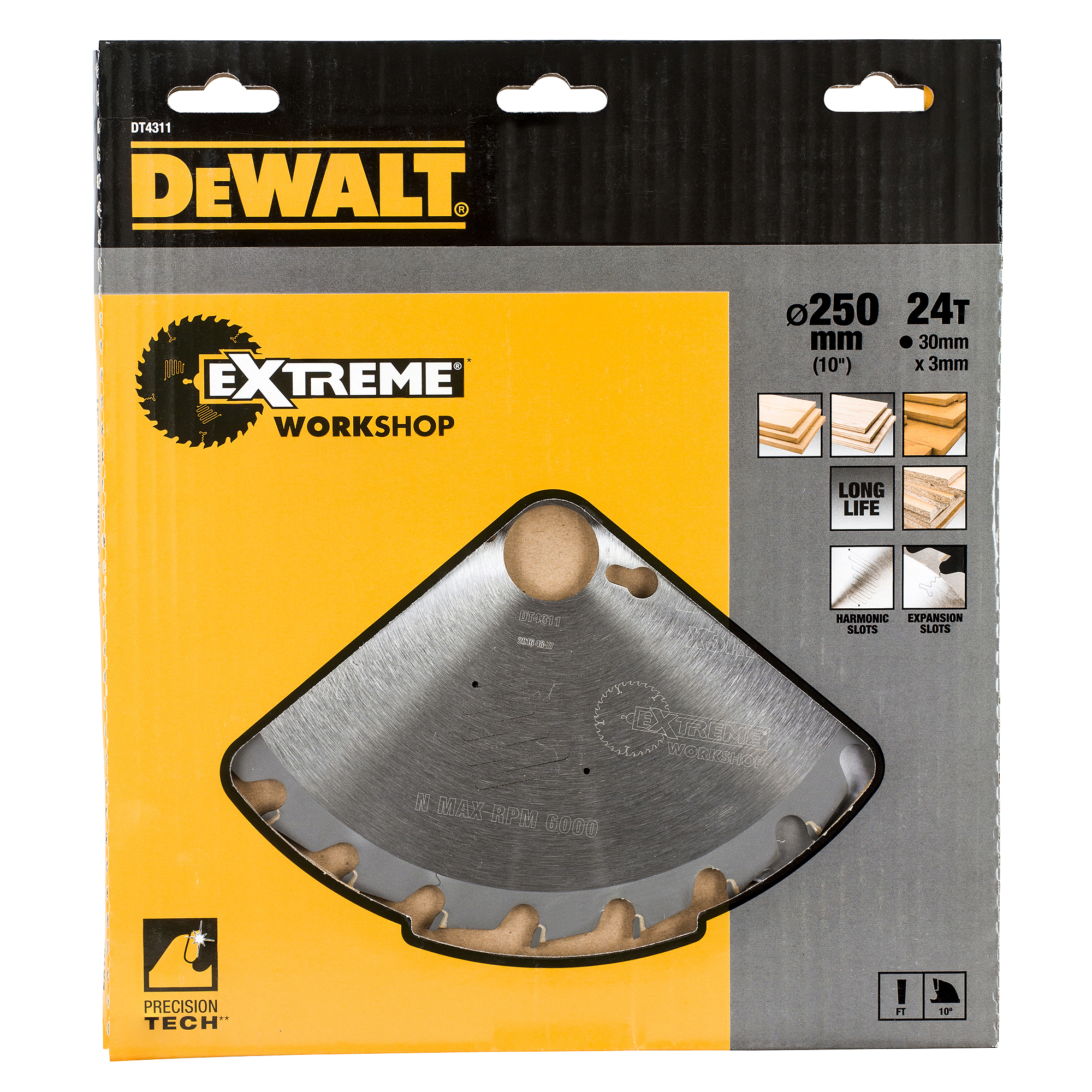 dewalt Cirkelsågsklinga dewalt extreme workshop 250x30mm 24t