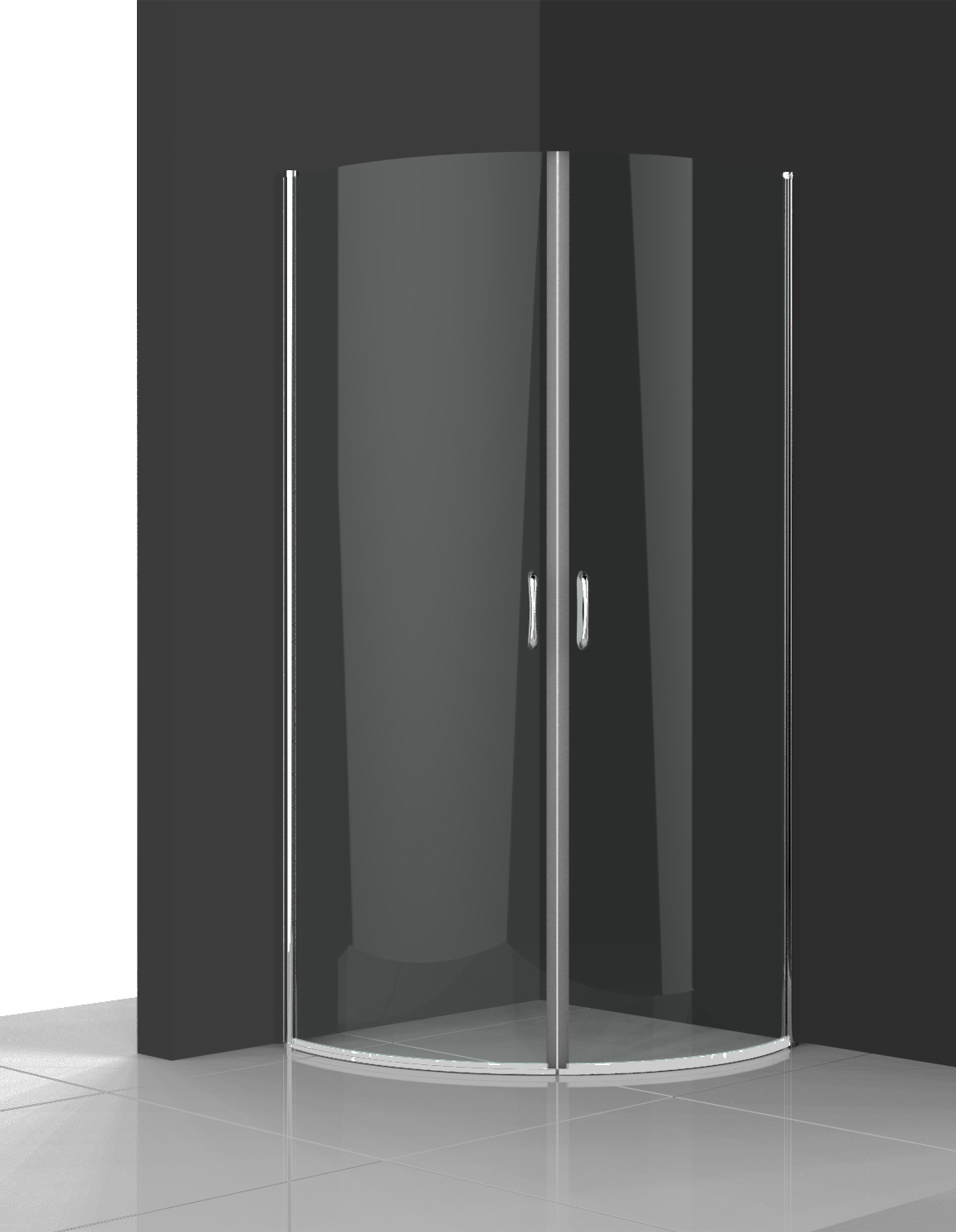 DUSCHHÖRN ALAJÄRVI 90X90 KLARGLAS RUND