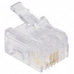 MOD.PLUG 6-4 UTP FLAT/OVAL Strand/Solid C3 UTP 2,29-6,61