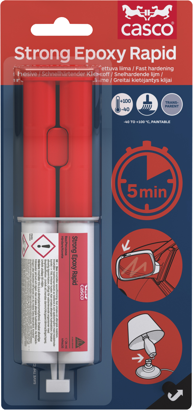 EPOKSILIIMA CASCO STRONG EPOXY RAPID 2 x 12 ML